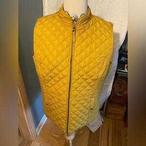 Joules diamond quilted gold vest size 18